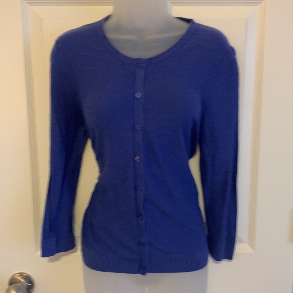 Loft Periwinkle Cardigan Large